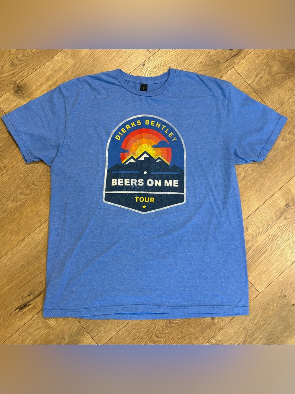 Gildan Softstyle Dierks Bentley Beers On Me Tour Blue T-Shirt Size XL